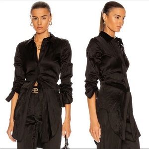NWT ALEXANDER WANG Nipped Waist Blouse 10 $695